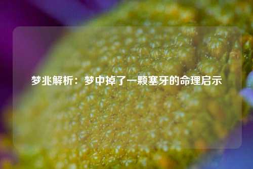 梦兆解析：梦中掉了一颗塞牙的命理启示